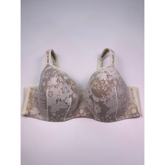 Cacique 46D White Lace Underwire Bra - Picture 2 of 10